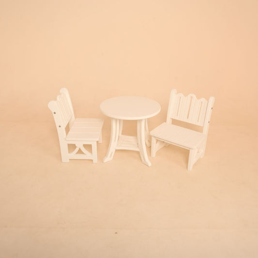 Picnic table and chair set baby photoshoot prop for newborn and sitter photography
