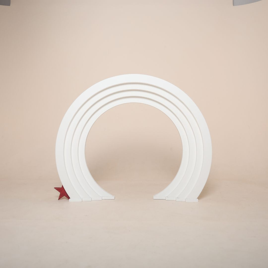 Rainbow Arch Baby Photoshoot Prop for Cake Smash and Birthday Theme Baby Photography – Colorful Studio Prop