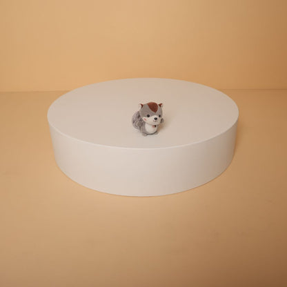 Round posing box prop for newborn baby photoshoots – ideal for seated baby portraits in studio settings.