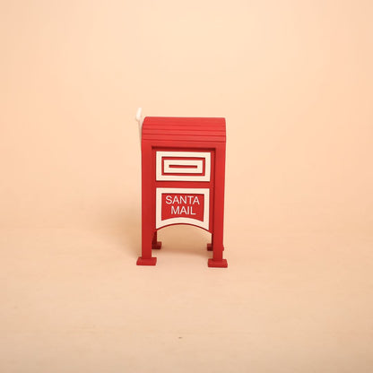 Santa mailbox baby photoshoot prop for Christmas-themed photography