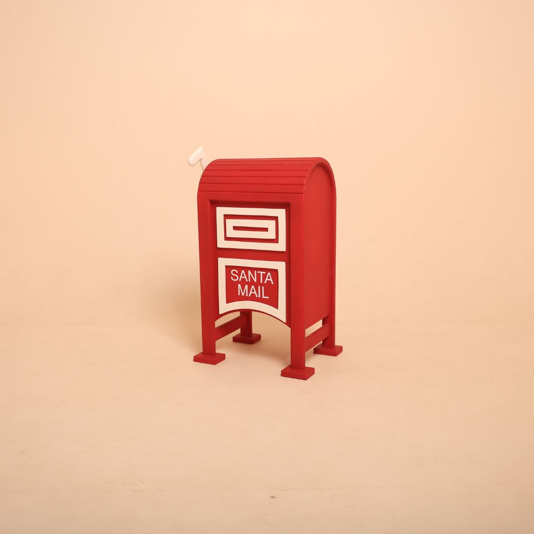 Santa mailbox baby photoshoot prop for Christmas-themed photography