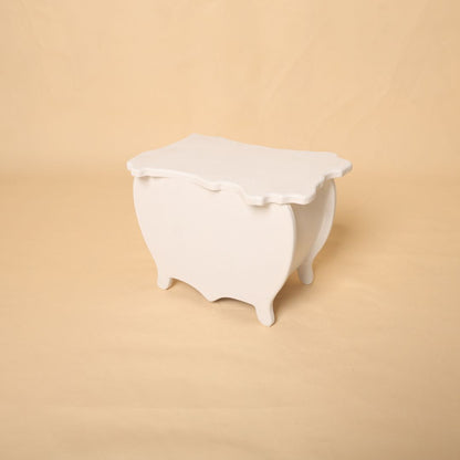 Wooden side table baby prop for baby photoshoot setups, available at prop shop for professional photographers