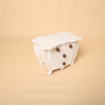 Wooden side table baby prop for baby photoshoot setups, available at prop shop for professional photographers