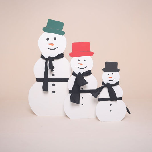 Snowman photography prop for Christmas-themed baby photoshoot