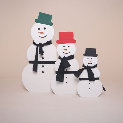 Snowman photography prop for Christmas-themed baby photoshoot