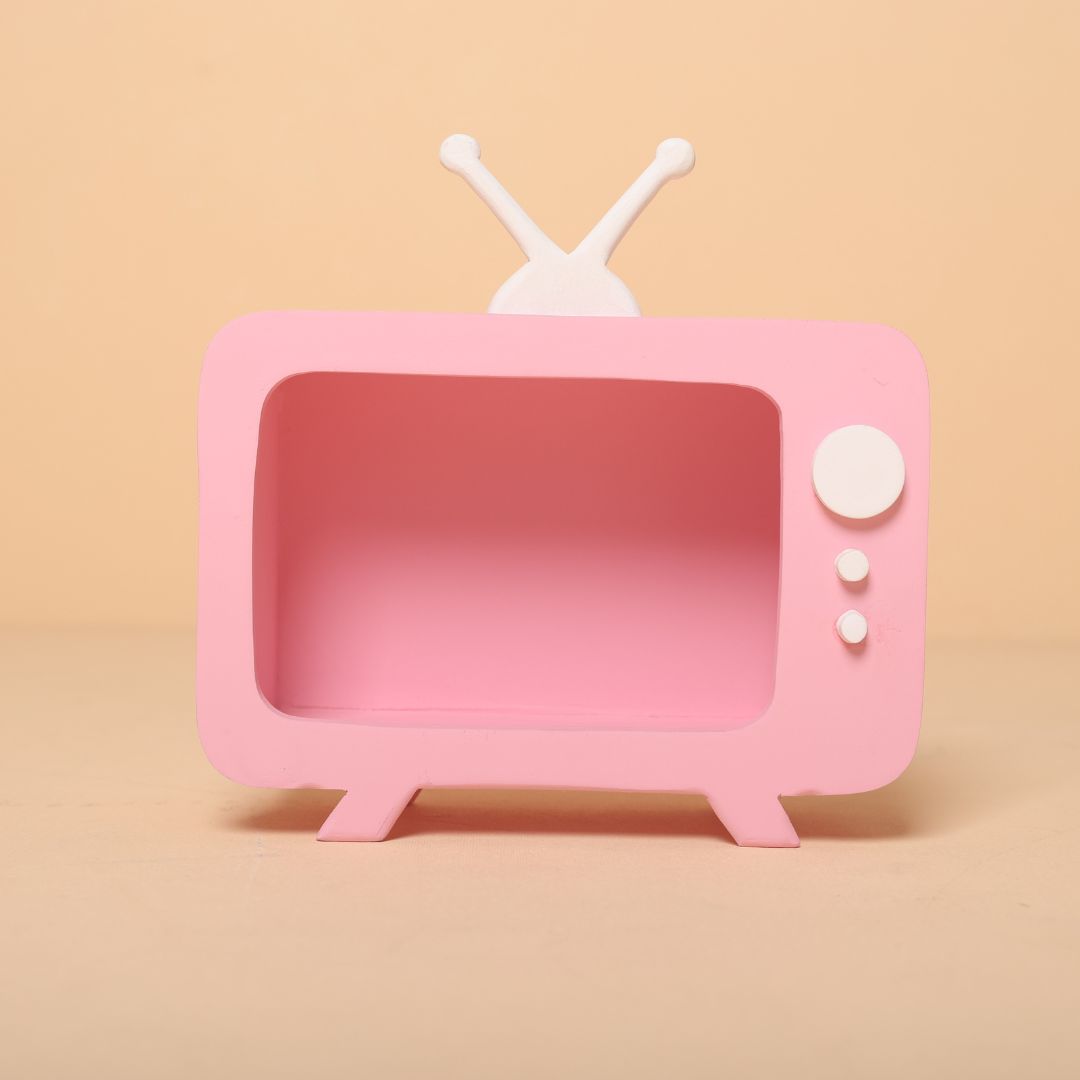 Television baby prop for newborn and milestone photography photoshoot