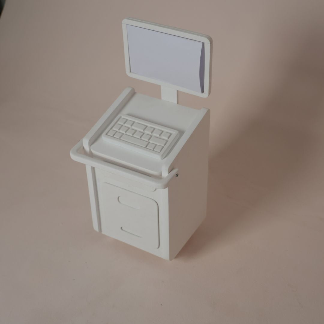 Decorative ultrasound machine prop for doctor themed baby photoshoot