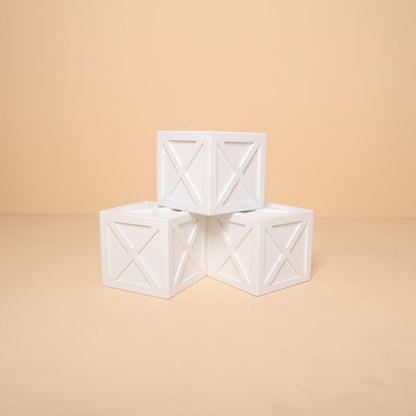 Wooden baby photo prop box for milestone one and two photoshoots