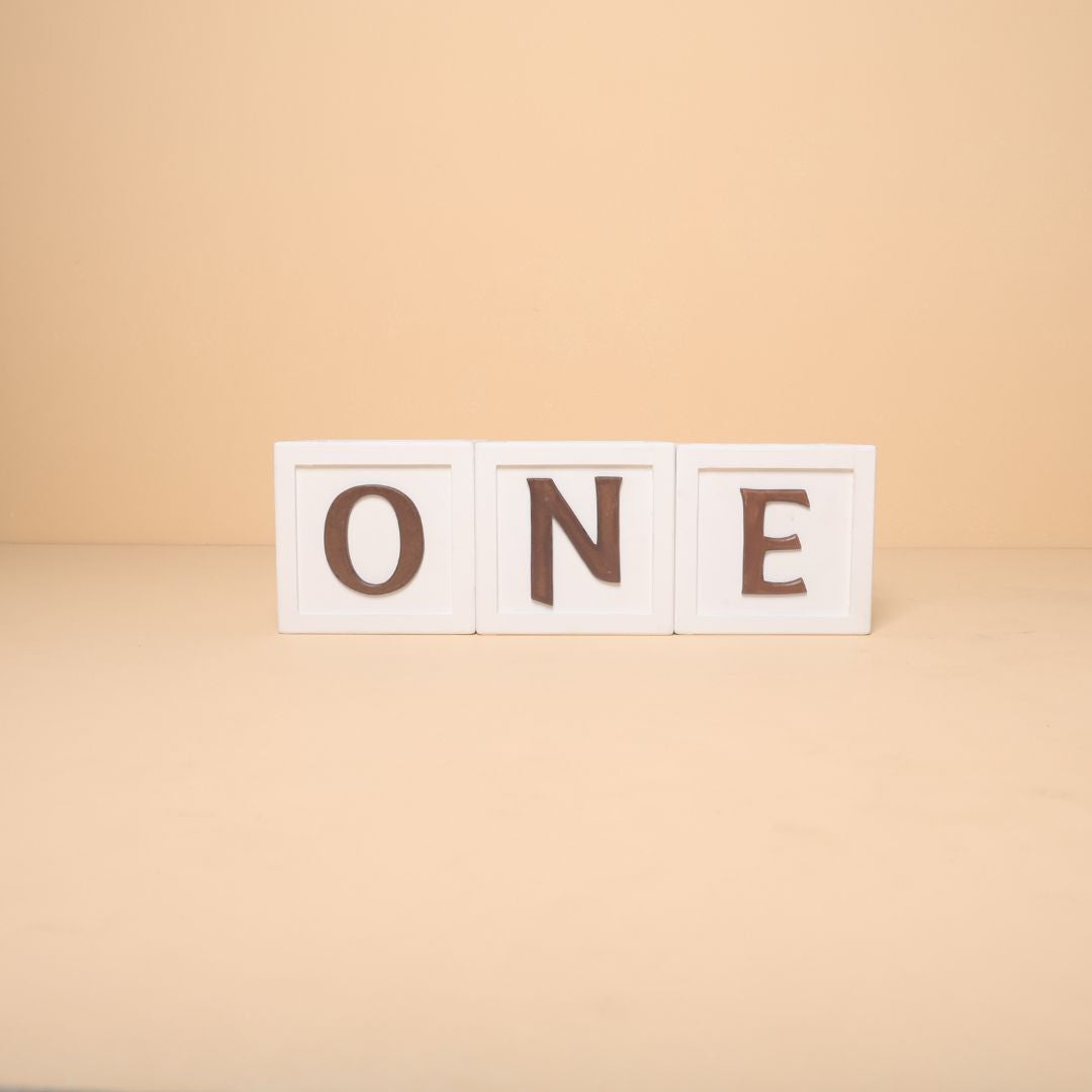 Wooden baby photo prop box for milestone one and two photoshoots