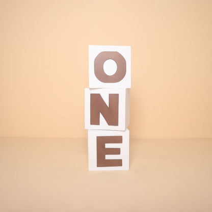 Wooden baby photo prop box for milestone one and two photoshoots