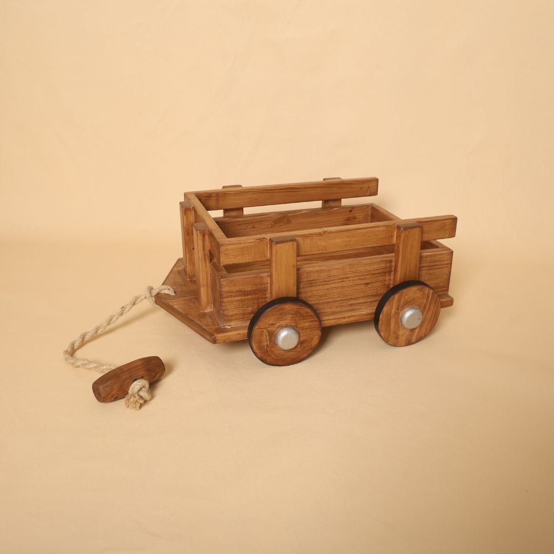 Wooden cart baby prop perfect for newborn and sitter photography sessions