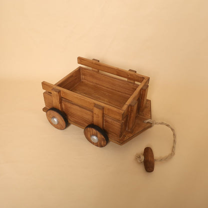 Wooden cart baby prop perfect for newborn and sitter photography sessions