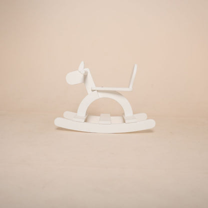 Wooden rocking horse prop for sitter and toddler baby photoshoot setup