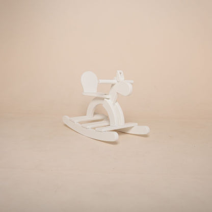 Wooden rocking horse prop for sitter and toddler baby photoshoot setup