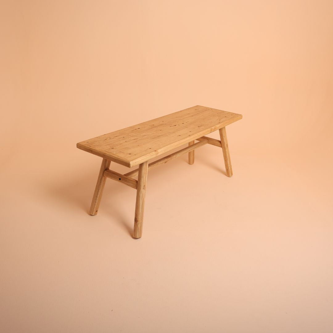 vintage bench prop for Christmas photoshoots, maternity shoots, family portraits, and fashion styling.